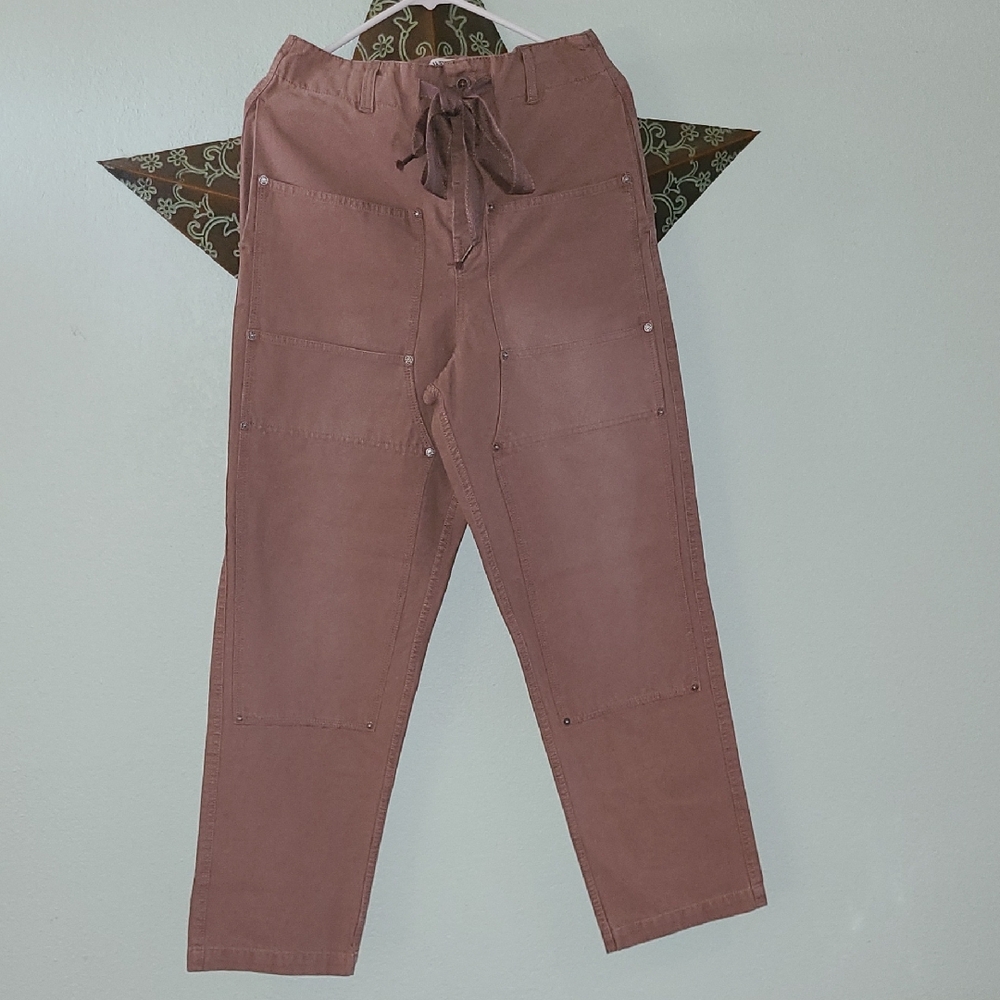 Free People We The Free Tan Utility Jeans
